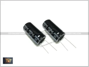 6800uf 50v ( Size 40x22mm ) 105°C Electrolytic Capacitor Balck [ 10 Pieces Pack ]