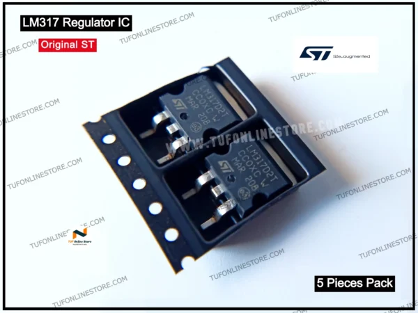 LM 317D SMD Linear Voltage Regulator 1.2-37V  [ 5 Pieces Pack ]