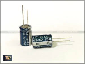 470UF 100V Electrolytic Capacitor, [ EPSILON Brand ] [ 20 Pieces Pack ]