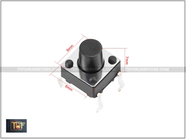 Push Button Switch [ Size 6x6x7mm ] Panel Mini/Micro/Small PCB Momentary Tactile Switch [ 50 Pieces Pack ] - Image 3