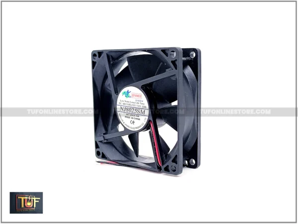 Luminous Cooling Fan NJ8025SM 12V 0.16A, [ With 2 Pin Jack+10 Inch Wire ] 80 x 80 x 25mm, Black Color [ 2 Pieces Pack ] - Image 4