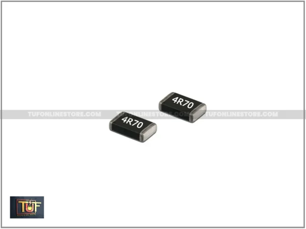 4R7 Ohm (Ω) SMD 1% 1206 Size Resistors (code : 4R70), [ 50 Pieces Pack ]