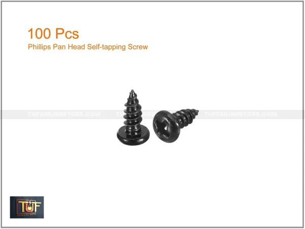 8 no. Black Color Screw for Inverter Stainless Steel Round Head [ 100 Pieces Pack ] - Image 4
