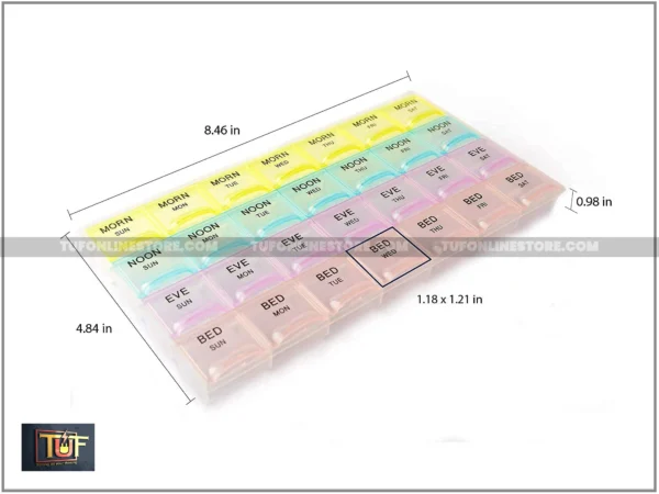 Storage Organizer Container For SMD Parts 4 Row 28 Squares box - Image 2